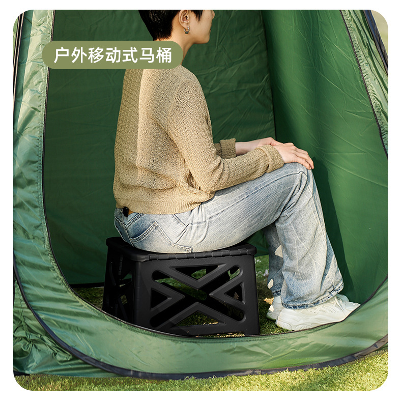 Car Folding Toilet Portable Odor-proof Toilet Outdoor Camping Mobile Toilet Emergency Multifunctional Toilet Stool