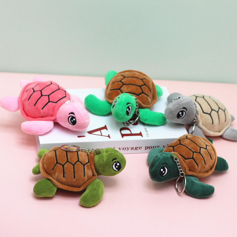 Wholesale Turtle Plush Toy Doll Colorful Sea Turtle Small Doll Women's Bag Keychain Pendant Mini Turtle