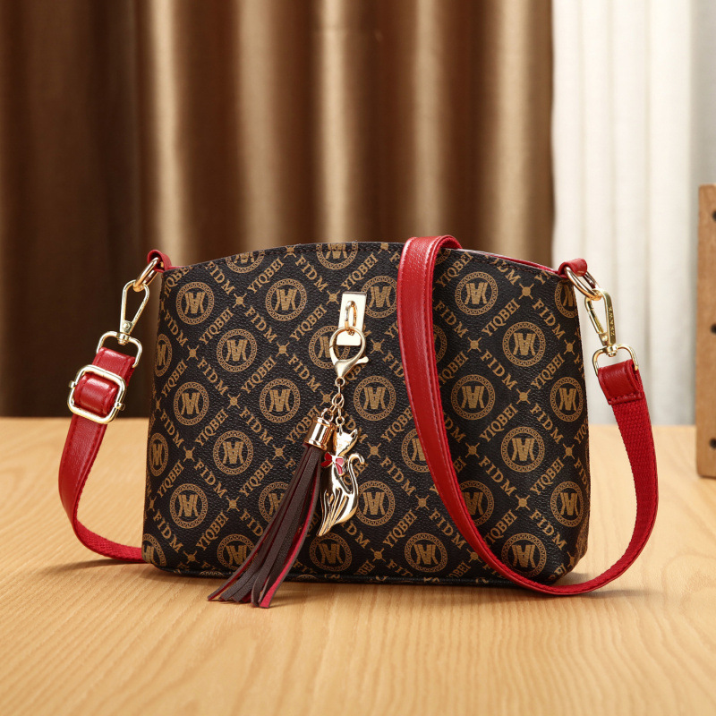 Moda versátil bolso cuadrado delicado colgante diseño de letras de cuadrícula mochila mochila casual bolsas transfronterizas