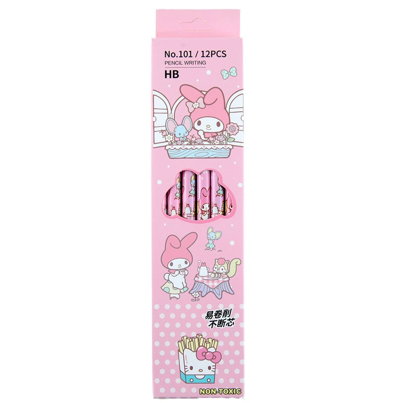 Sanrio 12 кожаных карандашей аниме-периферия интернет-знаменитость мультяшный Куломи с большими ушами собака—пишущий карандаш для ученика
