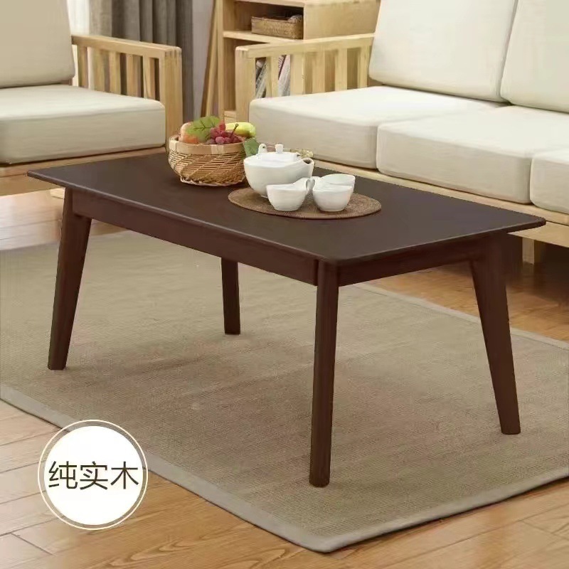 北欧实木茶几小户型家用客厅茶桌抽屉式储物茶台现代简约双层桌子|undefined