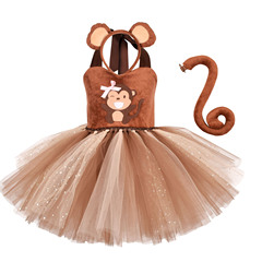 動物のサルの子供のワンピースの六一子供の日の役は女の子を演じてダンスの服のアマゾンの商品の供給源を演じます。