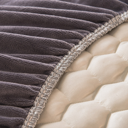 Padded thickened Class A milk velvet bed sheet, autumn and winter warm bed cover, non-slip bed cover, Simmons mattress cover, fully surrounded