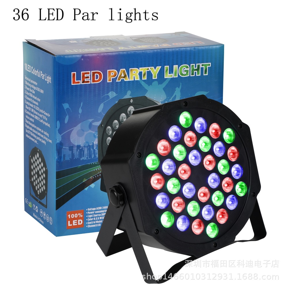 Transfronterizo LED PAR luz USB6 12 1836 54 colorido control remoto par luz láser UV púrpura teñido luz de la etapa