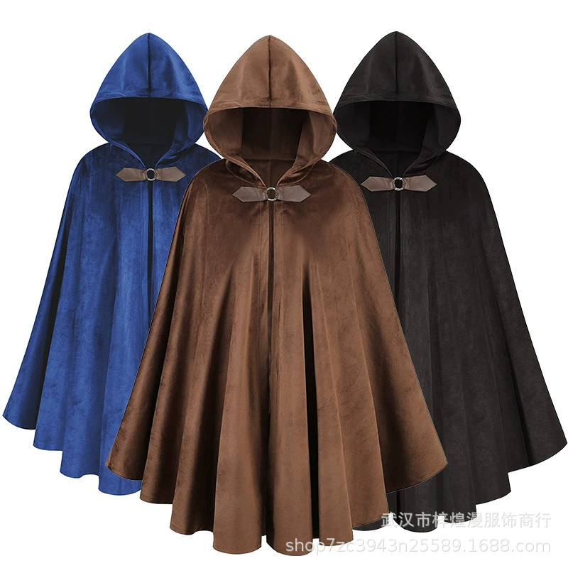 Трансграничный новый средневековый замшевый плащ с оленем, ретро-воин, карнавальный костюм, плащ