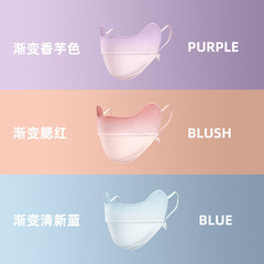 Summer Ice Silk Sunscreen Women's Anti-UV Cycling Mask Nylon Gradient Color Sunscreen Banana Same Style