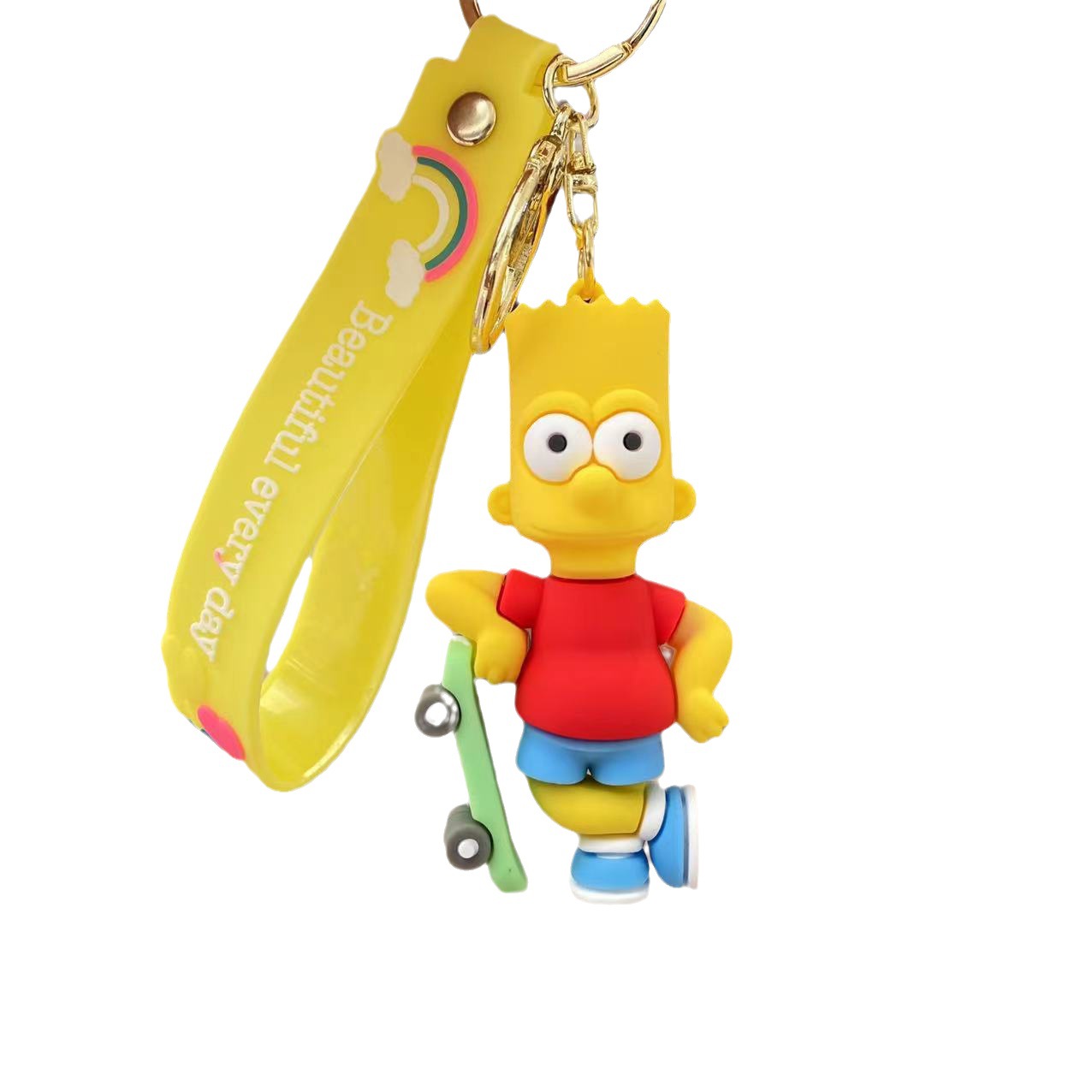 Cross-border Simpson llavero de dibujos animados muñeca pareja bolsa Coche colgante muñeca máquina muñeca pequeño regalo al por mayor