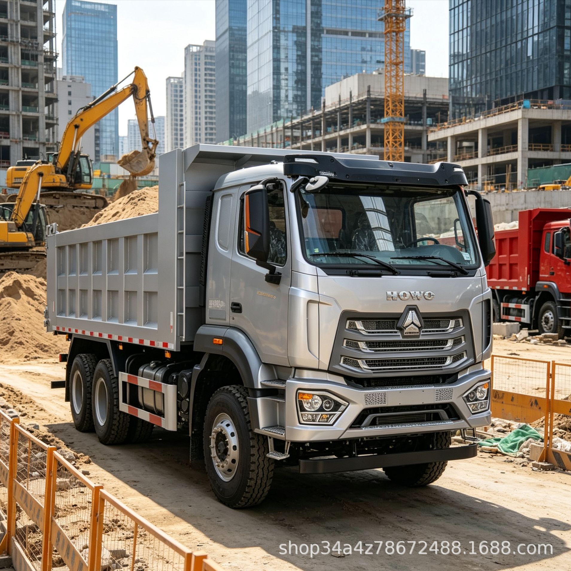 Cross-Border Trade: Sinotruk Rear-Dump Dump Truck, 6X4 Dump Truck, Howo Rear-Eight-Wheel Dump Truck, Soil Dump Truck