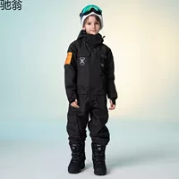 2024 новый детский лыжный костюм комбинезон шпон для мальчиков и девочек утолщение ветрозащитная водонепроницаемая лыжная одежда