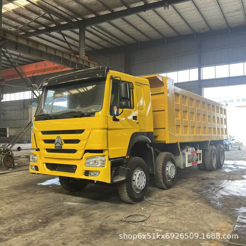 Howo Port Dock Truck Tractor 371 Horsepower Heavy-Duty Howo Rear Eight-Wheel Cross-Border Dump Truck