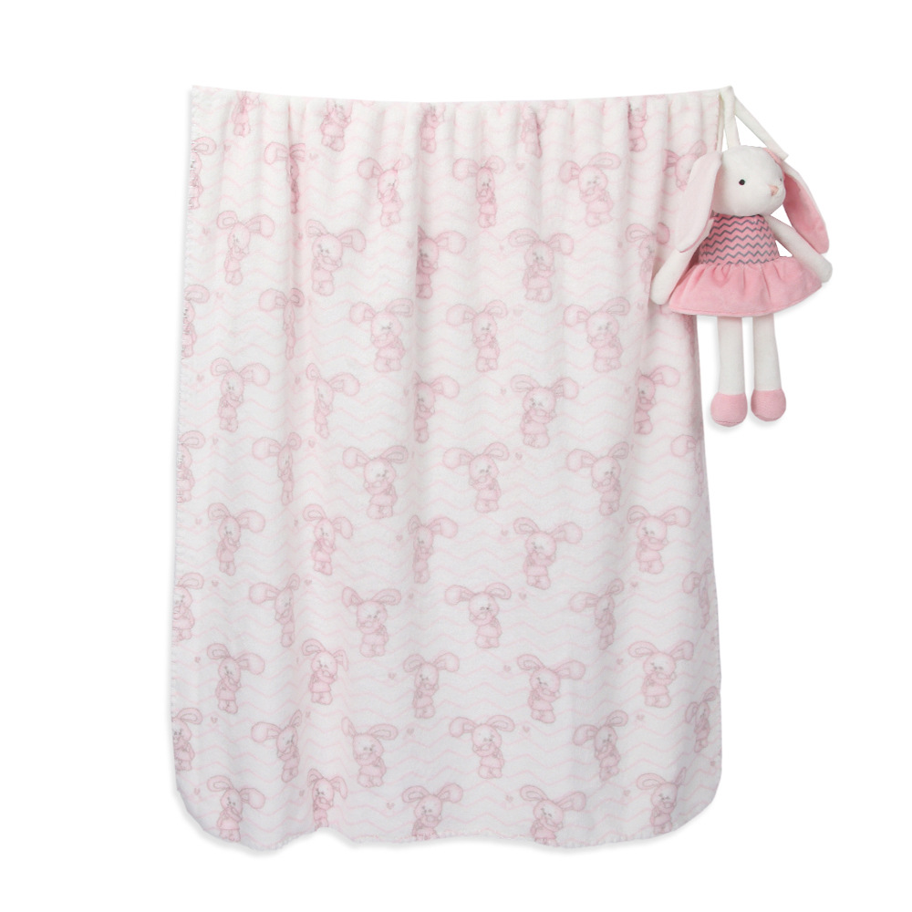 Transfronterizos de venta caliente mantas bebés muñecas de música combinación de franela recién nacido calmar dormir envoltura de pellizco