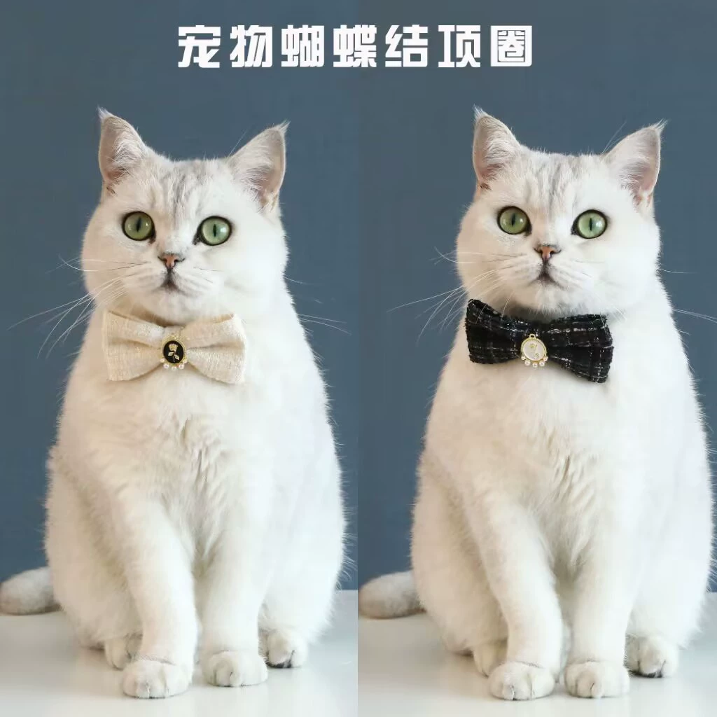 Домашние животные ошейник ретро жемчуг-бабочка кошачий ошейник милый маленький ароматный ветер бант ожерелье нагрудник аксессуары