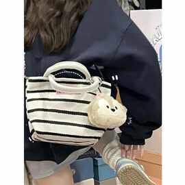 2025春季新款韩系手感超好复古小型托特包拎包饭包棉布包单肩包