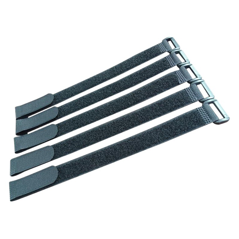 Buckle back hook and loop tie hook and loop strap binding storage belt data cable management line self-adhesive belt logo