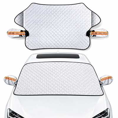 Car snow shield | jacket - 5-magnet-orange-earmuffs