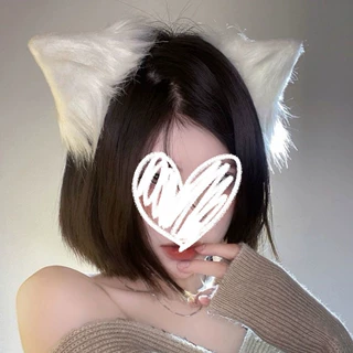 日系可爱毛绒猫耳朵发箍女纯欲氛围感洛丽塔软妹头箍甜美兽耳发饰