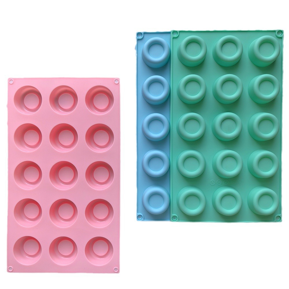 15 tapones 535 molde de silicona de chocolate DIY molde de decoración de galletas de pastel molde de pudín de hielo