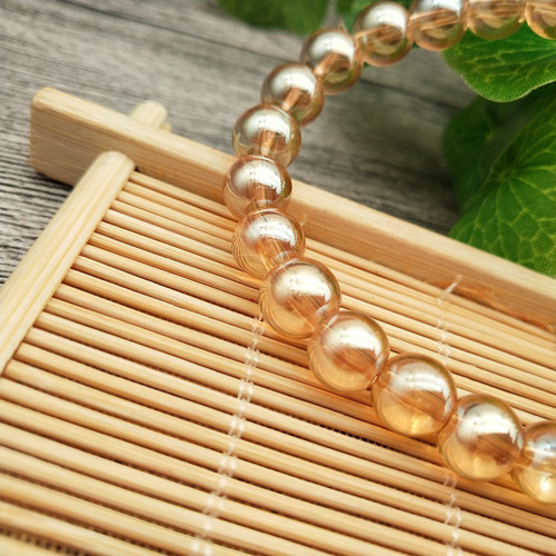 Champagne gold bracelet imitation citrine champagne glass beads bracelet jewelry live broadcast sales gold store drainage gifts