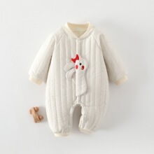 可爱无骨哈衣秋冬款加厚外出服新生婴儿180g连体衣童装长袖爬爬服