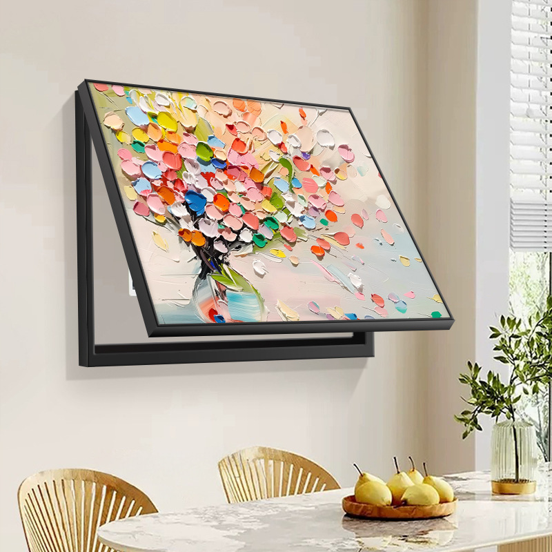 Dafen Village Oil Painting Electric Watch Box Decorative Painting Strong and Weak Electric Box Shielding Restaurant Mural 2024 New Hanging Painting