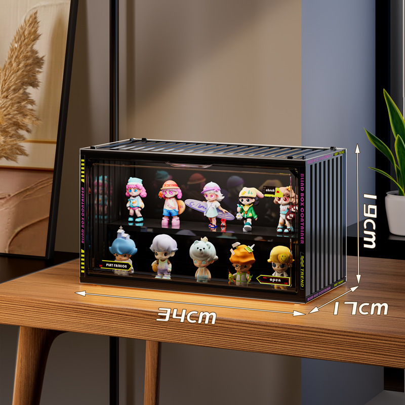 アクリルブラインド収納ケース防塵厚手透明高颜値展示棚泡マット手作り展示ケース|undefined