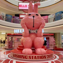 定制玻璃钢景区雕塑卡通公仔网红打卡公司吉祥物动漫商场公园装饰