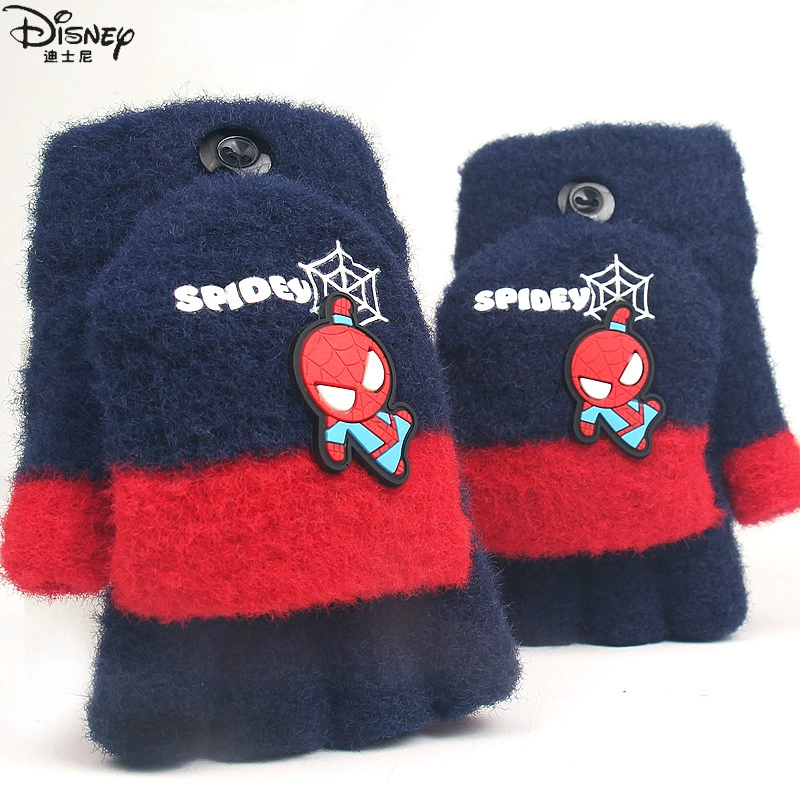 Strawberry, keep warm gloves for elementary school students writing, fingerless