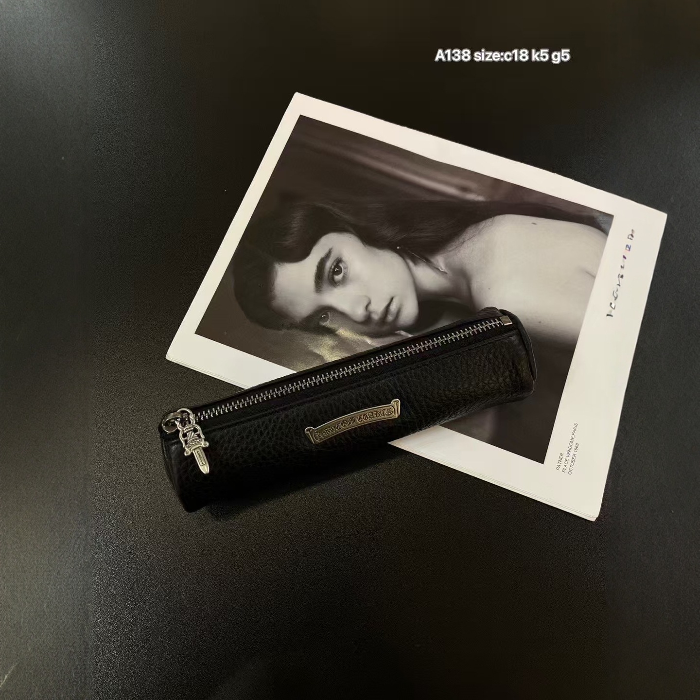 克罗芯头层牛皮笔袋包真皮收纳包男女同款新款小众设计便携式笔袋