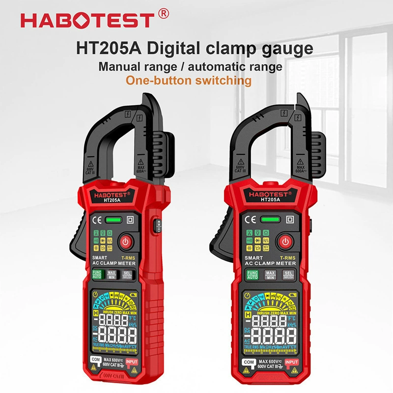 HABOTEST/Huabo HT205A зажимные часы Высокая точность истинное эффективное значение интеллектуальный антигоревший многофункциональный зажимный стол