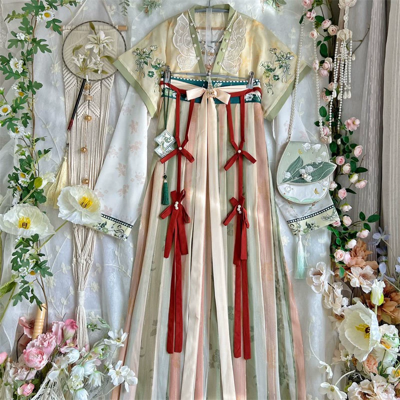  Magnolia Flat Die была пьяна, оригинальный аутентичный повседневный талисман талии, грудь, грудь тонкая, высокий взрослый леди ханфу