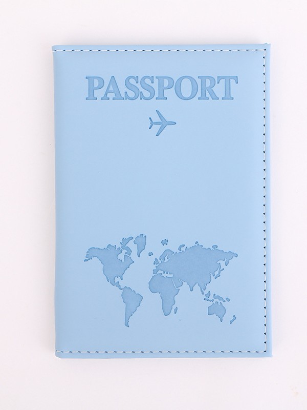 2024 düz PU yeni kimlik kartı çantası kabartmalı harita desenli pasaportluk seyahat kartlık kartlık