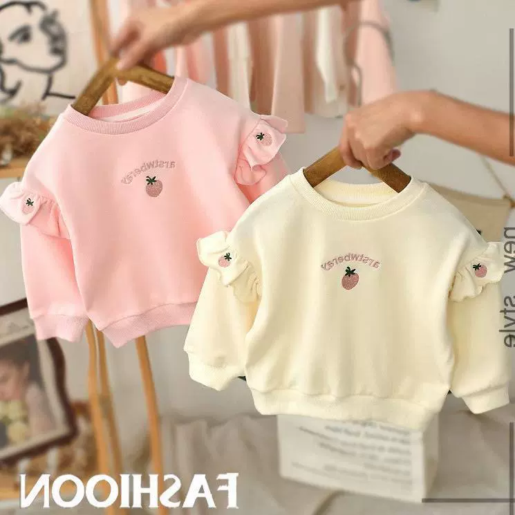 Tide, children's fashionable autumn sweatshirt, 2023 collection, with embroidery, western style, Korean style