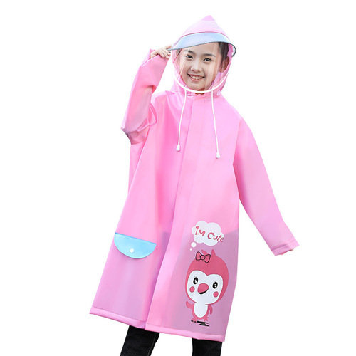 Children's raincoat boys  new style rainproof clothing for primary school students with school bag for children and babies to go to school poncho