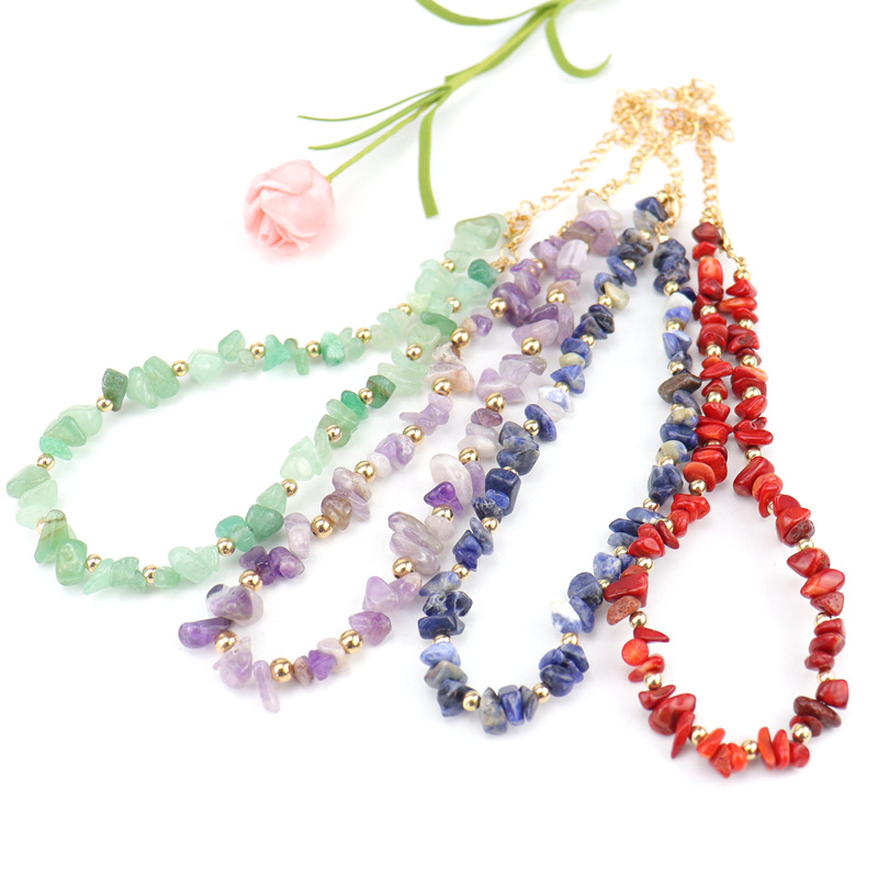 Ethnic Style Irregular Artificial Crystal Beaded Womenu0027S Necklace 1 Piece
