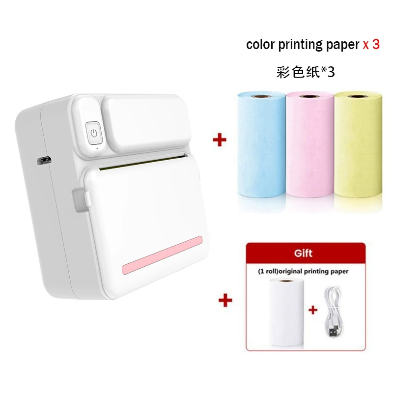 Mini Printer C19, handheld Bluetooth thermal printer, mobile app compatible, portable 135×60×155 mm
