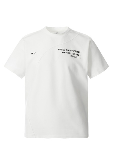 American street style cleanfit deconstructed short-sleeve men's T-shirt summer port style loose casual men's clothing