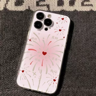 晕染镂空烟花适用于苹果17PRO手机壳iPhone16PRO新款15全包14软壳