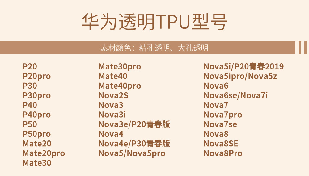 透明-华为型号