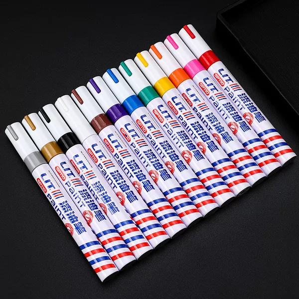 Colorful paint pens, creative multifunctional photo album DIY graffiti pens, waterproof touch-up pens, tire pens, oil-based markers