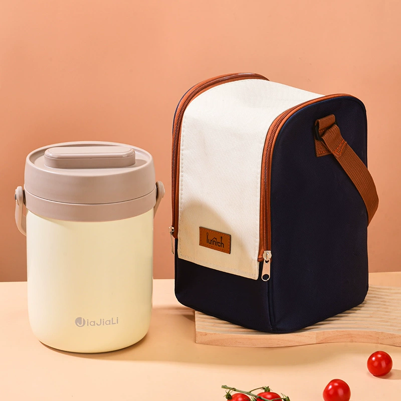 Insulated handheld lunch bag, thermal travel picnic cooler, waterproof, small & large