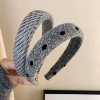 Gray polka dots + woolen gray headbands 2 pack