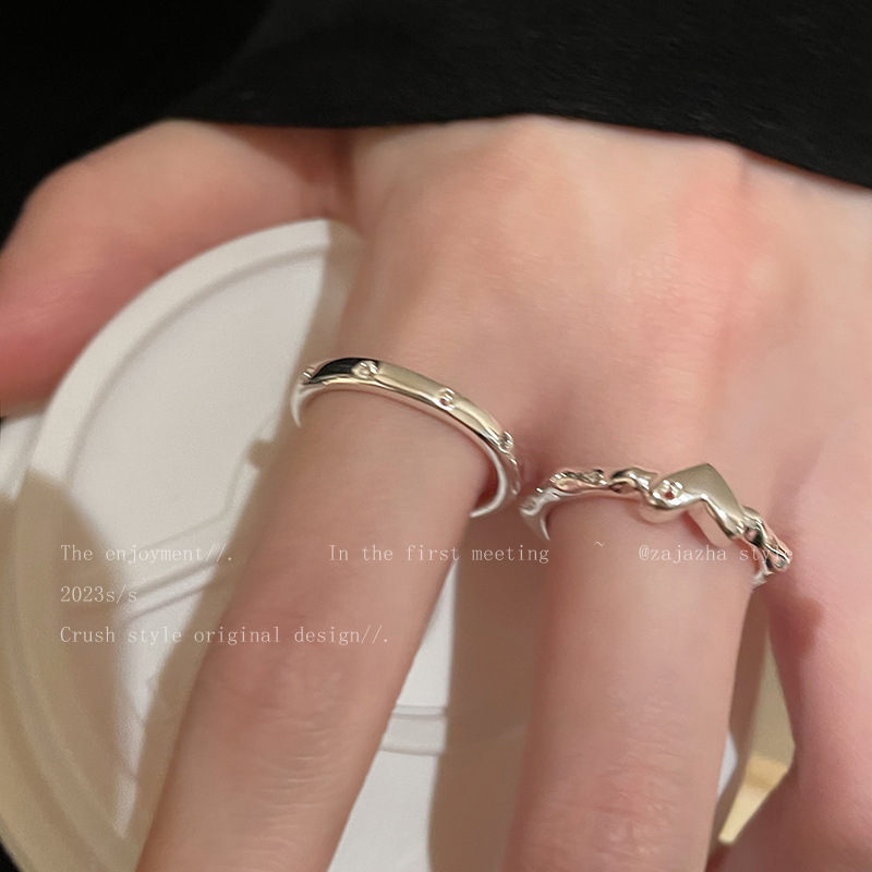 Heart-shaped Zircon Adjustable Ring For Women Minimalist Design_voghion.com