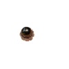 Ring from pearl, beads, adjustable accessory, with gem