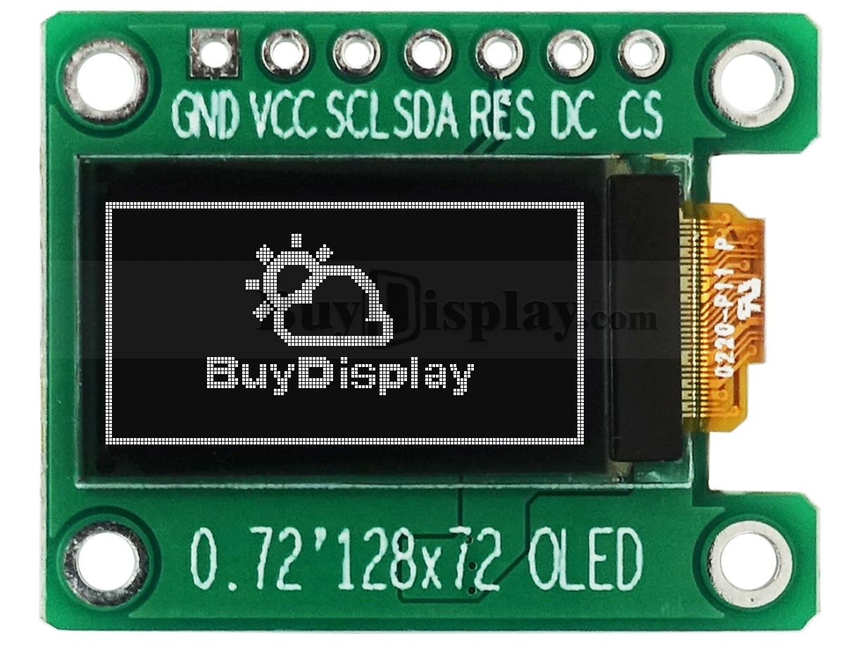 0.72inch белый OLED с адаптерной платой, 4-проводной последовательный порт SPI, подходящий для Arduino и Shulinpai