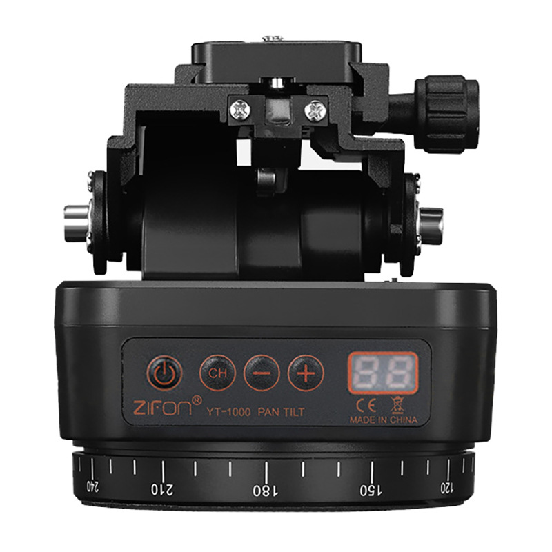 Zhifeng YT-1000 eléctrico PTZ 360 panorámica de control remoto de disparo de teléfono móvil de doble eje SLR cámara de transmisión en vivo estabilizador