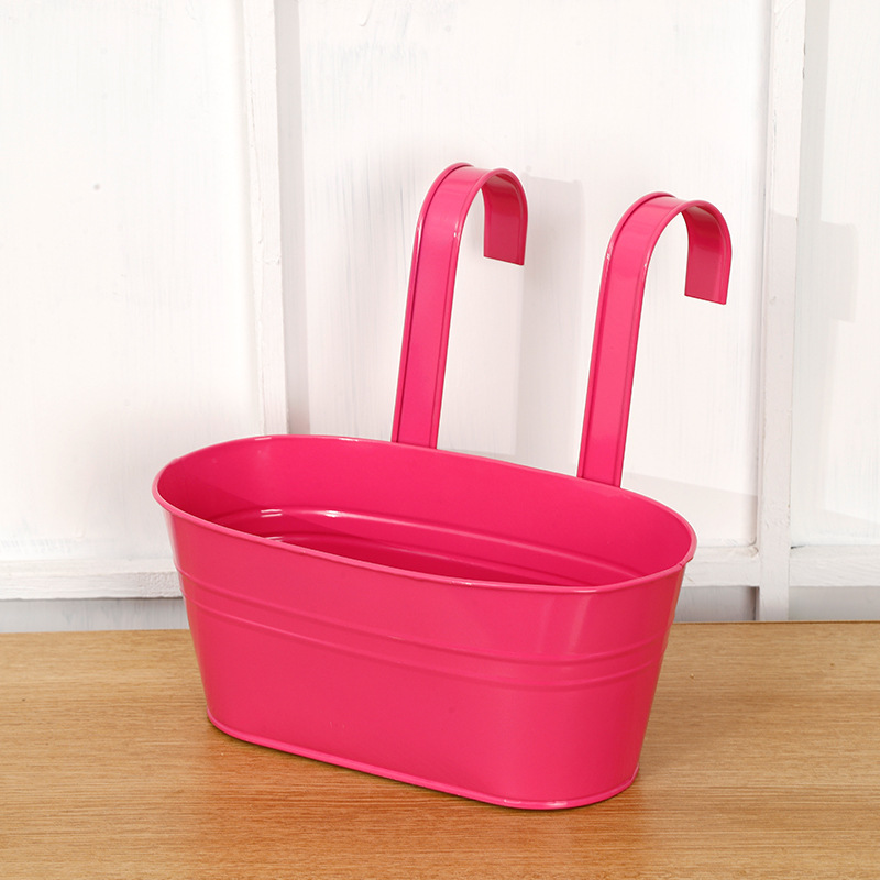 Selección estricta de hierro fundido colgando balcón barril de hierro colgando balcón colgando barril de metal