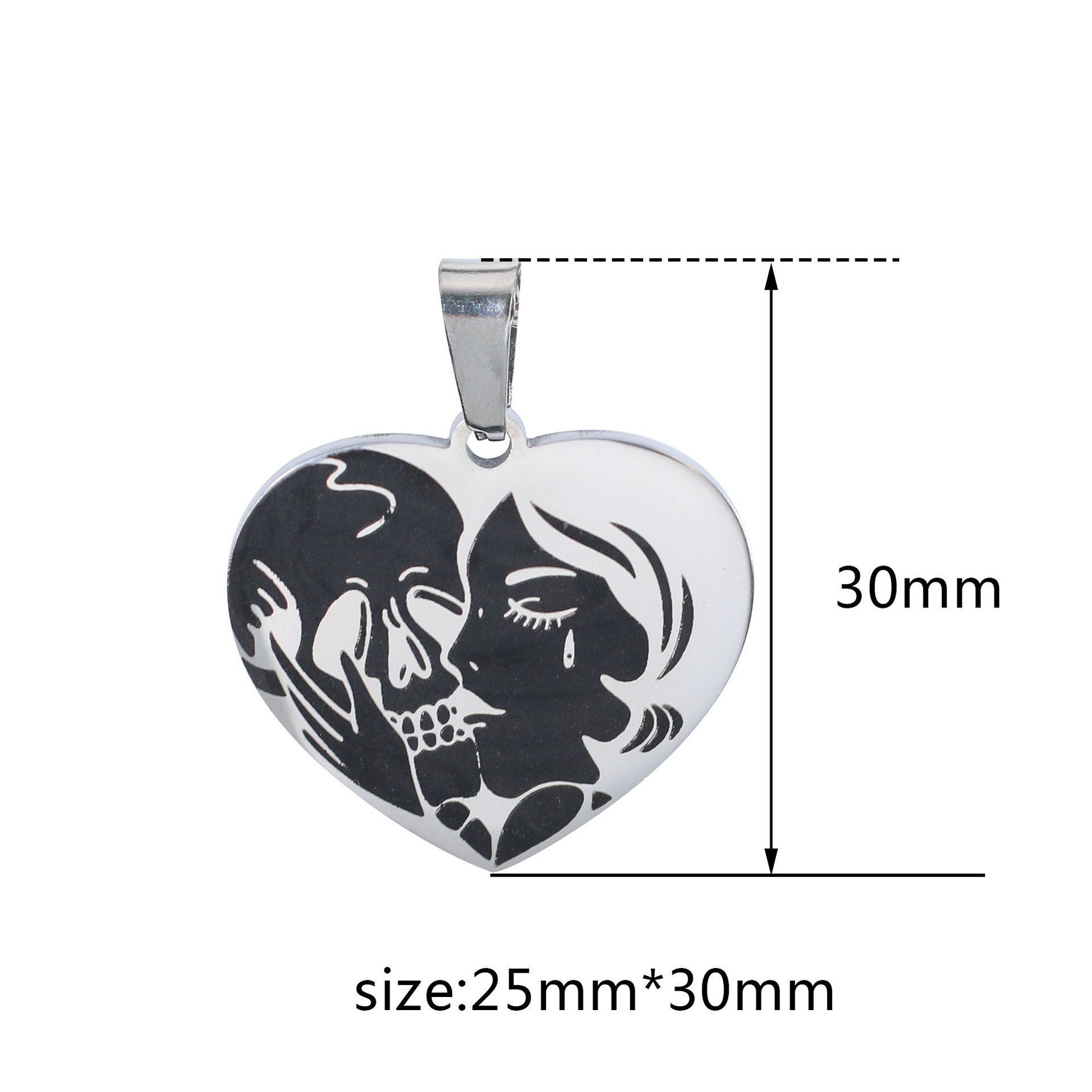 爱心骷髅头尺寸图