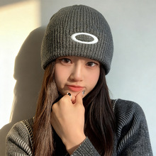 2025秋冬新款字母刺绣帽子女百搭保暖针织帽学生情侣冷帽男毛线帽