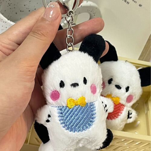 Cute Paccha Dog Plush Figurine Hook Ornament Figurine Doll Brooch Accessory Cute Student School Bag Hook Decor Factory Wholesale
