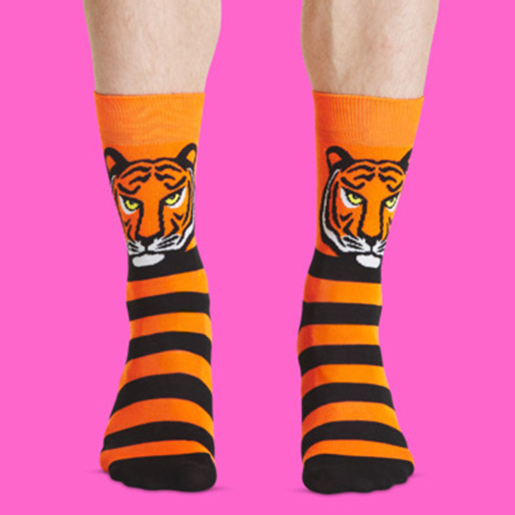 Unisex Retro Color Block Cotton Crew Socks A Pair display picture 4